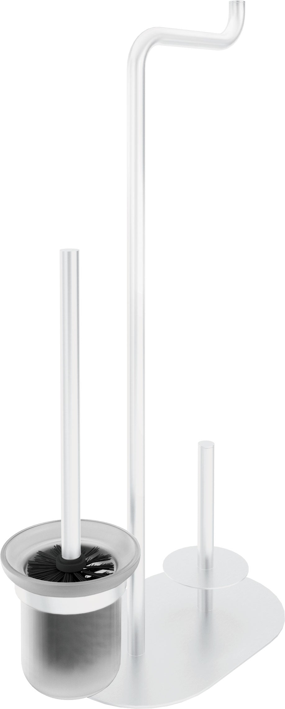 Deante SILIA WC-Bürstengarnitur mit Papierhalter (3-in-1) Weiß