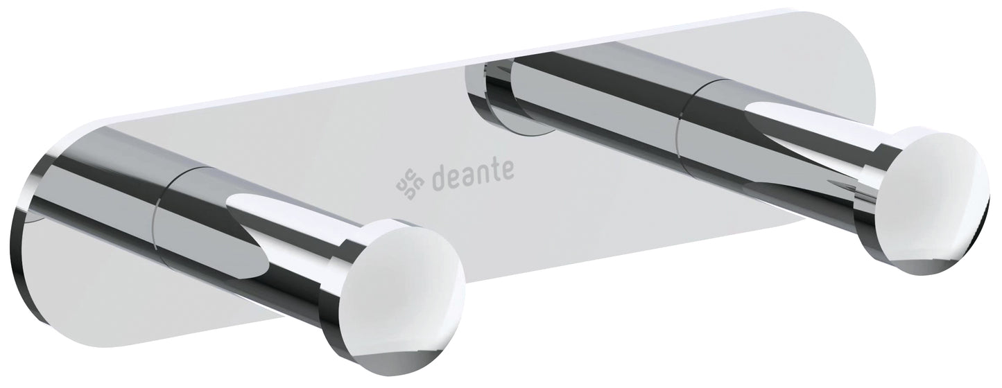 Deante JASMIN Handtuchhaken verdeckte Befestigung doppelt Chrom