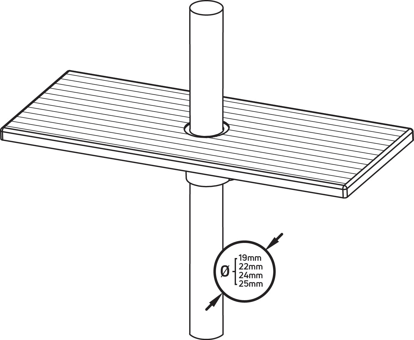 Deante Duschablage für Duschsysteme und Duschsets Chrom