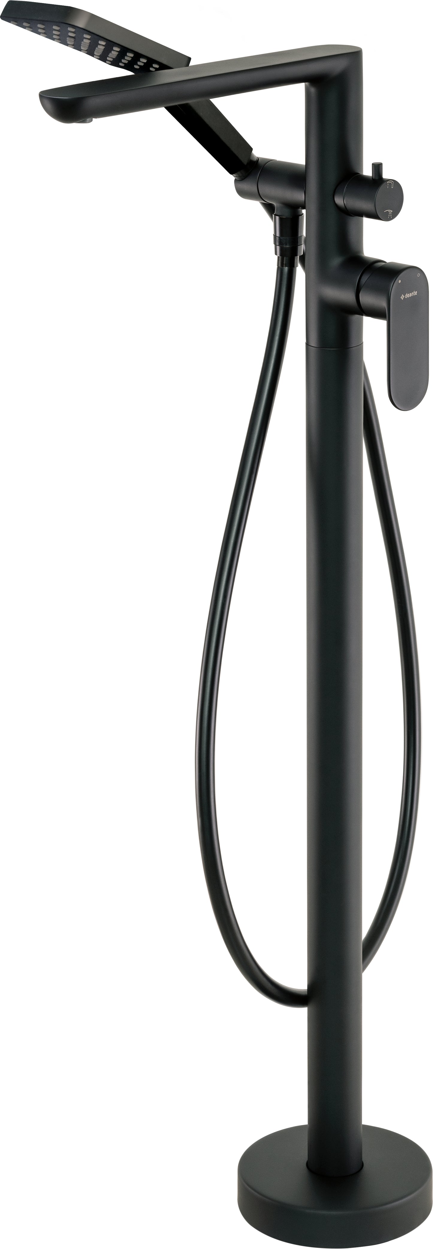 Deante ALPINIA Wannenarmatur freistehend mit Duschset Schwarz