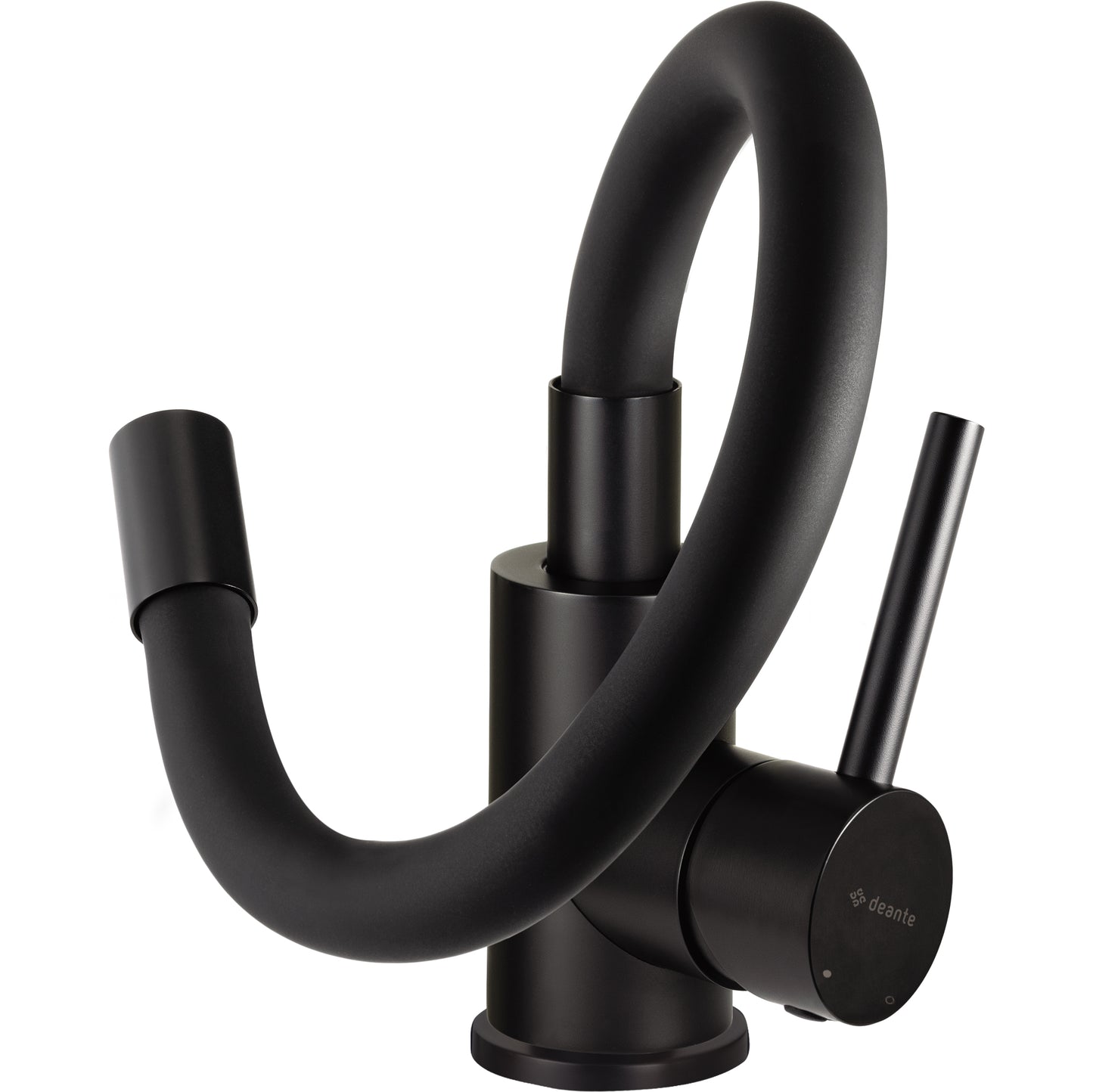 Deante CORIO Granitspülbecken mit Abtropffläche + Armatur (Set) Graphit Metallic