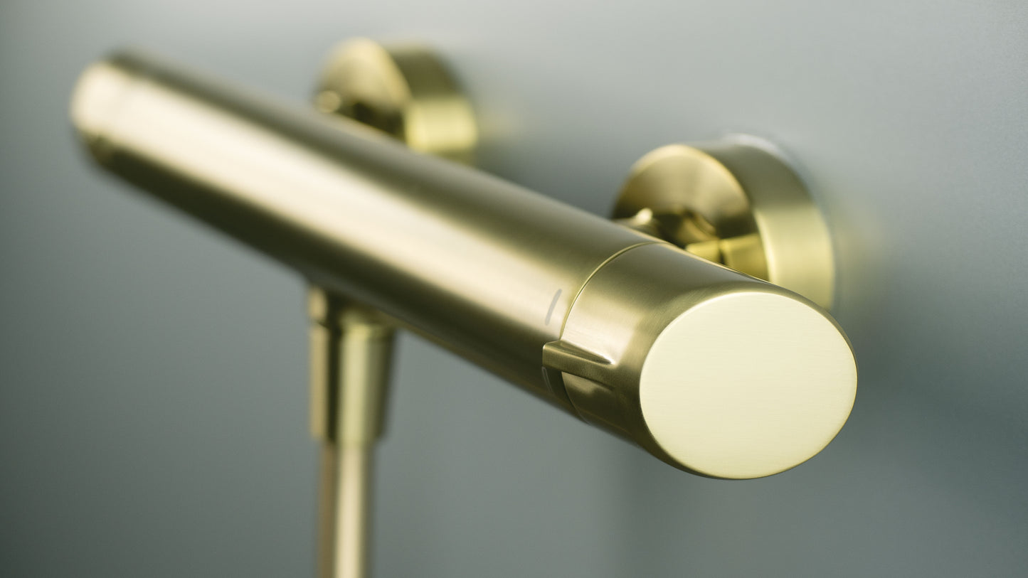 Deante ARNIKA Design-Duscharmatur mit Thermostat Gold gebürstet