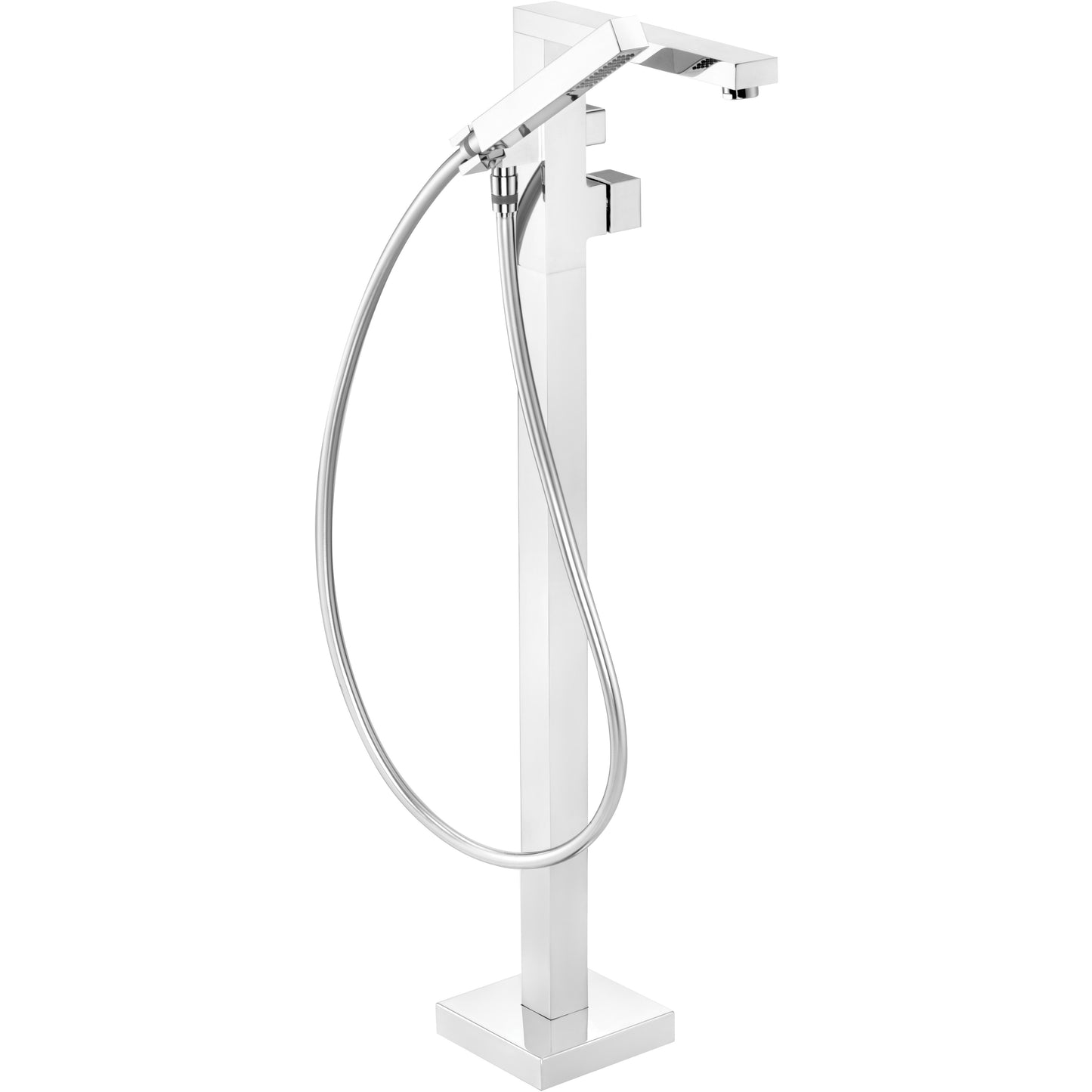 Deante BLUR Wannenarmatur bodenstehend mit Duschkopf Chrom