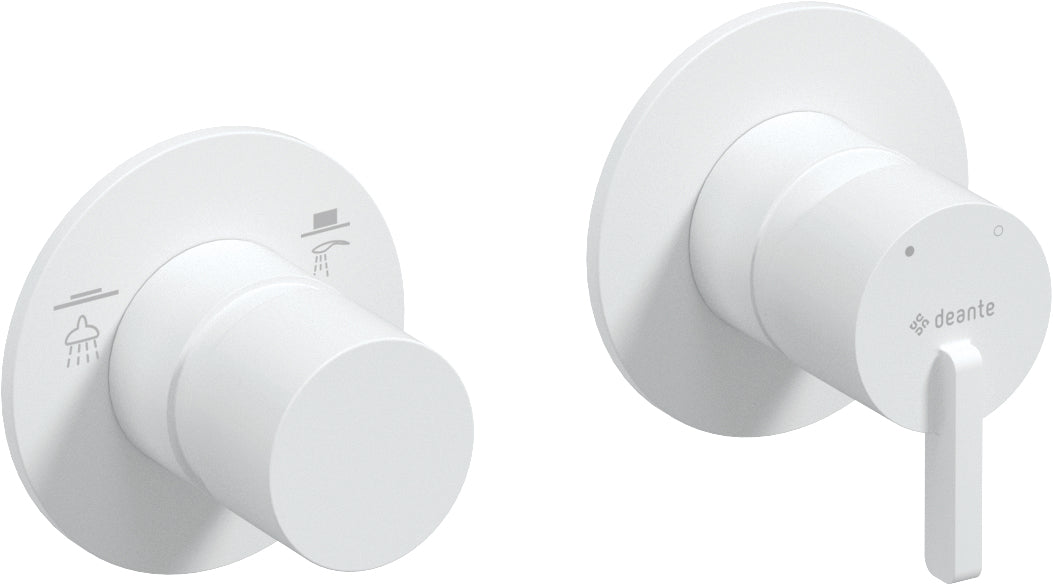 Deante SILIA Duscharmatur mit Umschalter horizontal Unterputz Weiß