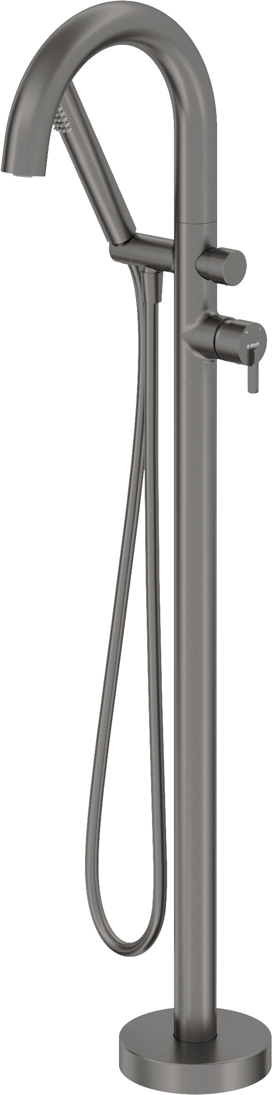 Deante SILIA Wannenarmatur freistehend mit Duschset Bogen-Auslauf Titanium