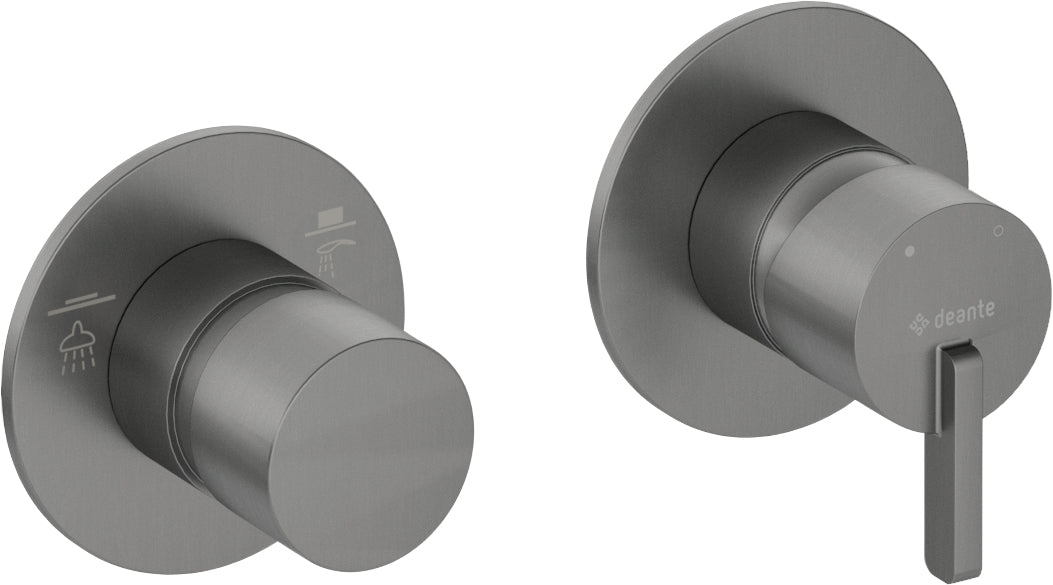 Deante SILIA Duscharmatur mit Umschalter horizontal Unterputz Titanium