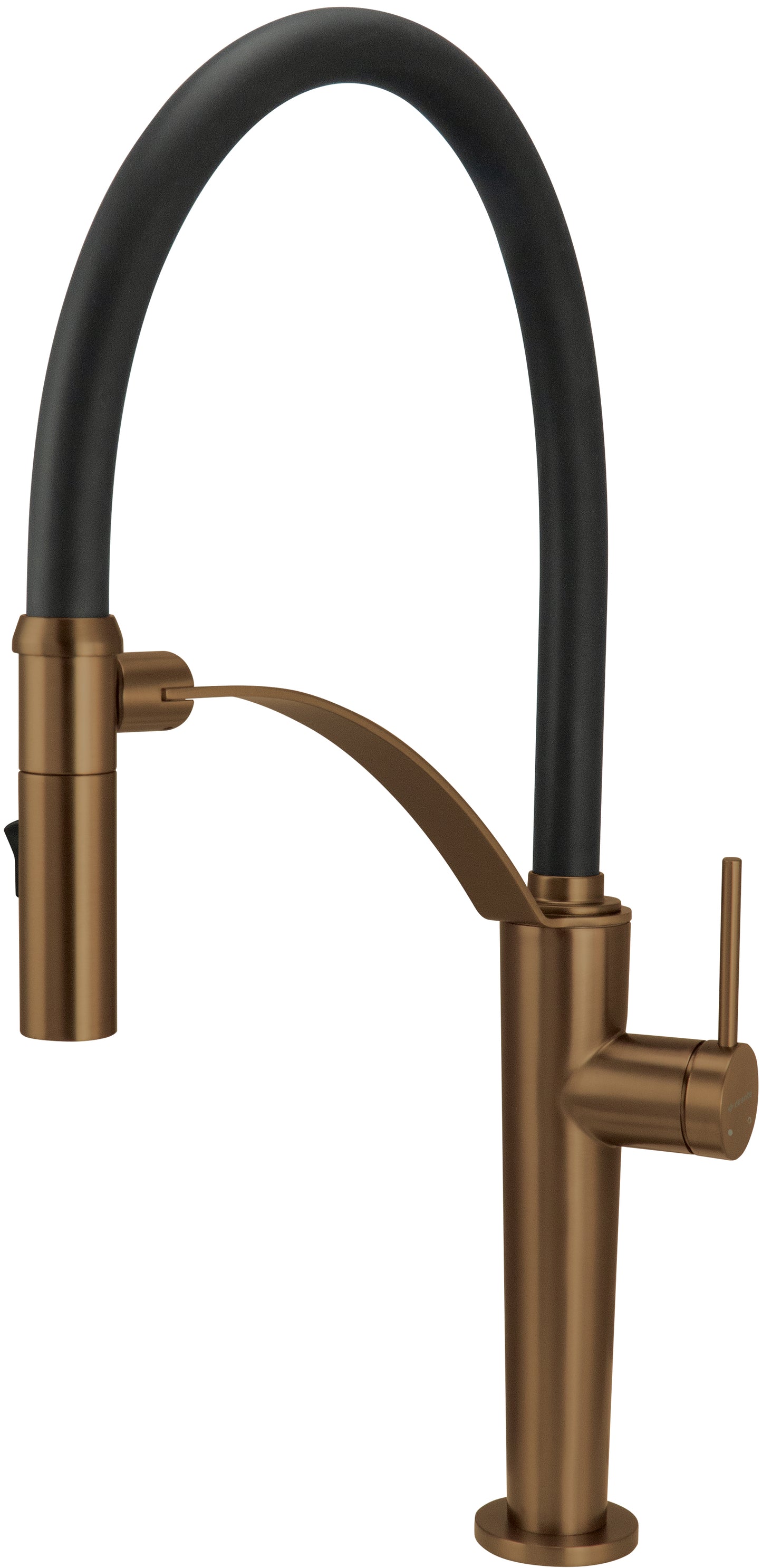 Deante CORDA Design-Küchenarmatur mit flexibler Brause (2-in-1) hoch Bronze gebürstet