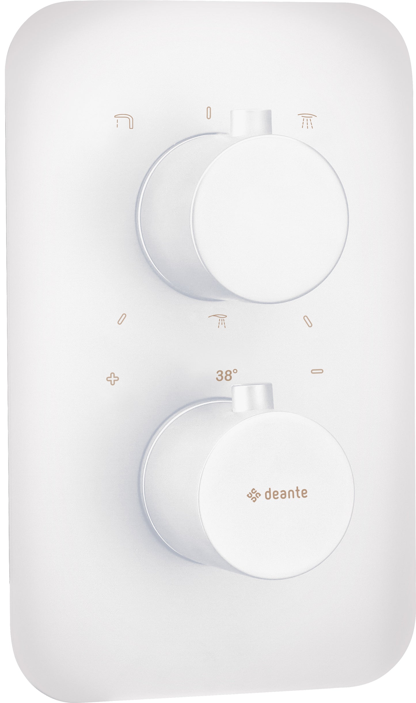 Deante THERM Rund Unterputz Duscharmatur für Mischbox Weiß