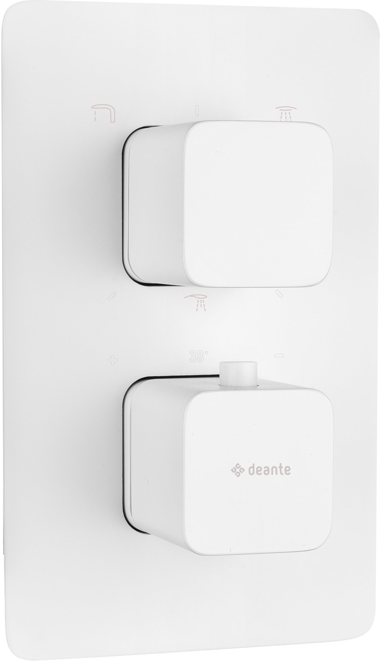 Deante THERM Abgerundet Unterputz Duscharmatur für Mischbox Weiß