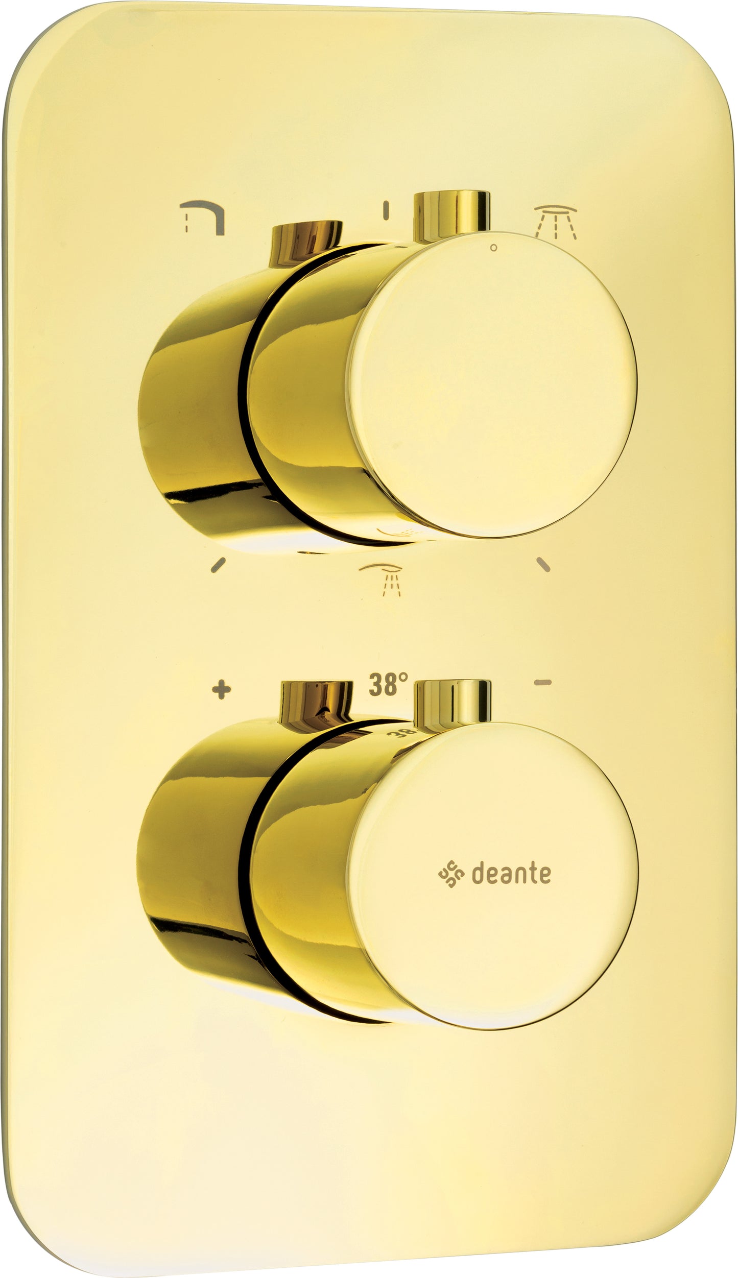 Deante THERM Rund Unterputz Duscharmatur für Mischbox Gold