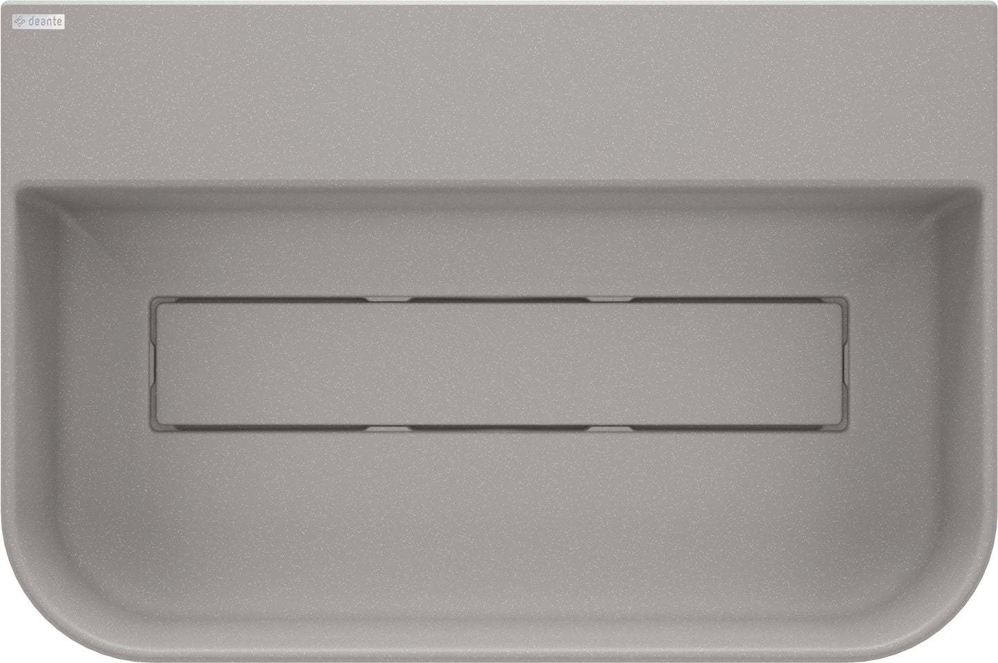 Deante ARNIKA Aufsatzwaschtisch mit Abflussabdeckung 60,5 x 40,5 cm Grau Metallic