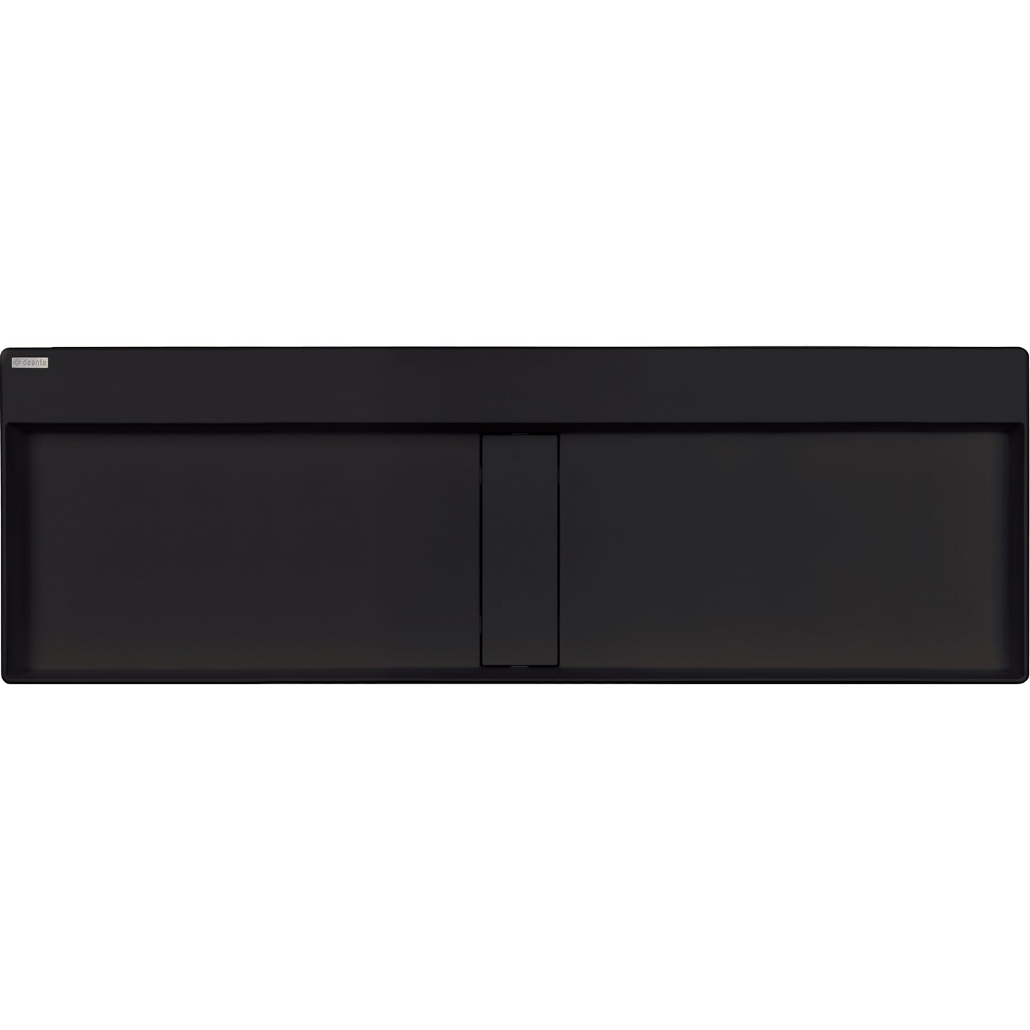 Deante BLUR Aufsatz-Doppelwaschtisch mit Abflussabdeckung 120 x 40 cm Schwarz
