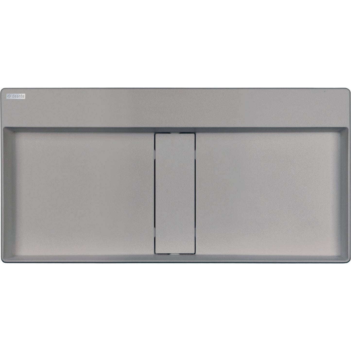 Deante BLUR Aufsatz-Doppelwaschtisch mit Abflussabdeckung 80 x 40 cm Grau Metallic