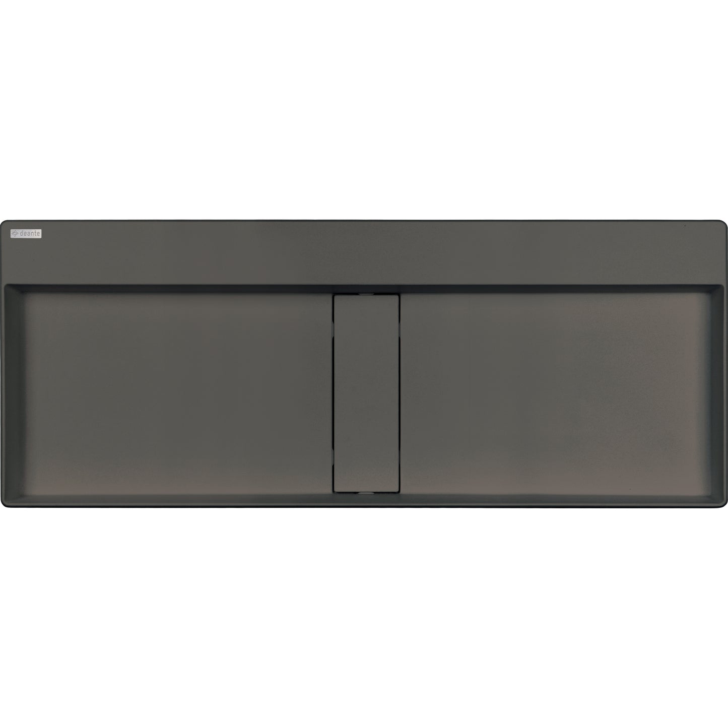 Deante BLUR Aufsatz-Doppelwaschtisch mit Abflussabdeckung 100 x 40 cm Anthrazit Metallic