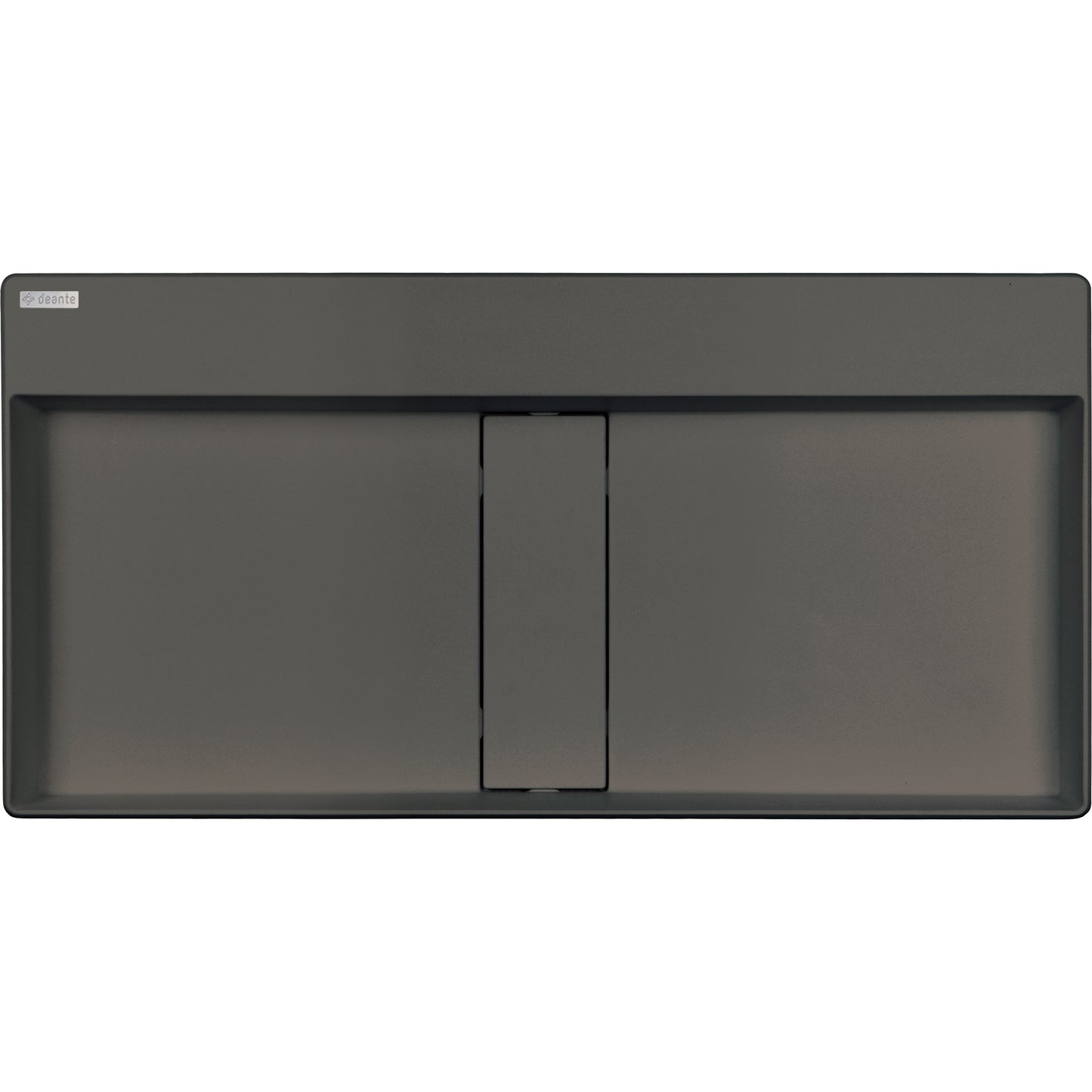 Deante BLUR Aufsatz-Doppelwaschtisch mit Abflussabdeckung 80 x 40 cm Anthrazit Metallic