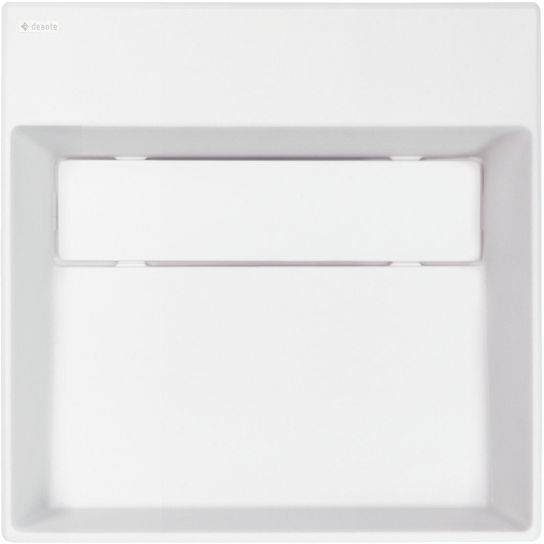 Deante CORREO Aufsatzwaschbecken mit Abflussabdeckung 40 x 40 cm Alabaster