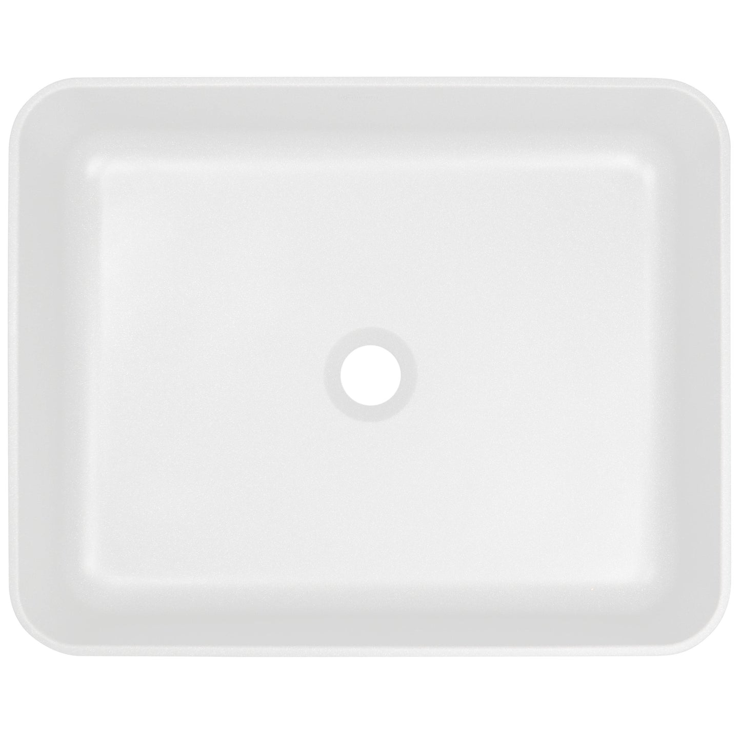 Deante TEMISTO Aufsatzwaschbecken aus Granit rechteckig 50 x 40 cm Alabaster