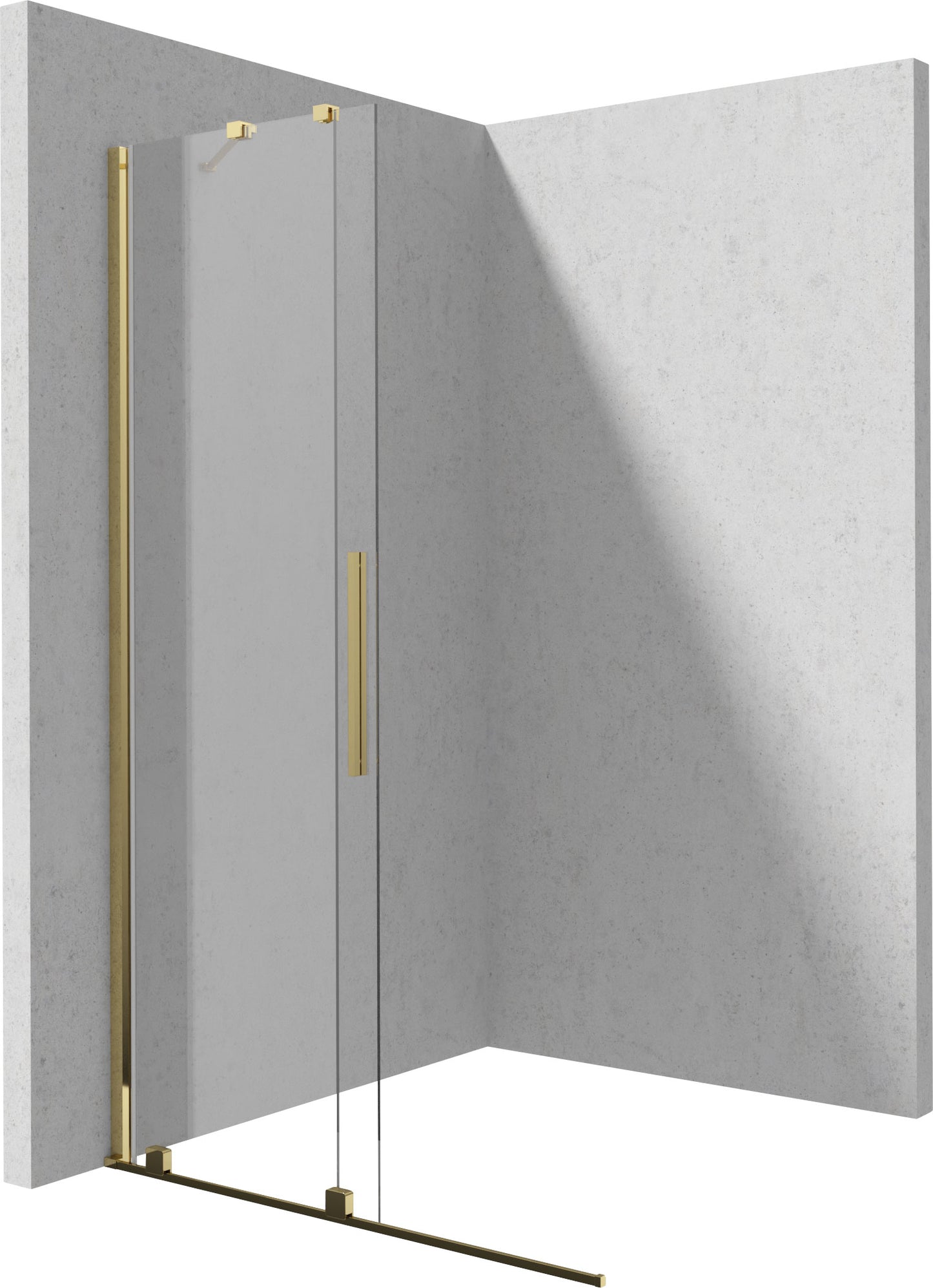 Deante PRIZMA Walk-In Duschwand Schiebewand 80 x 195 cm Gold