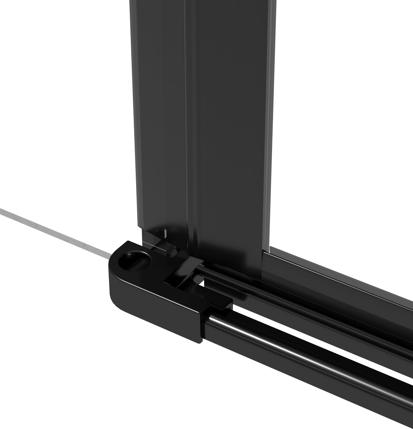 Deante KERRIA PLUS Verbindungselement für Duschtür und Walk-In-Duschwand Schwarz