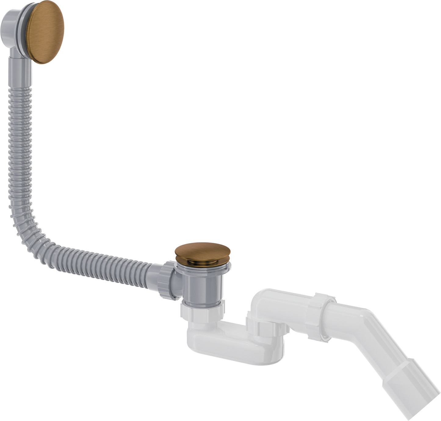 Deante PRIZMA Badewannensiphon mit Click-Clack-Stöpsel Bronze gebürstet