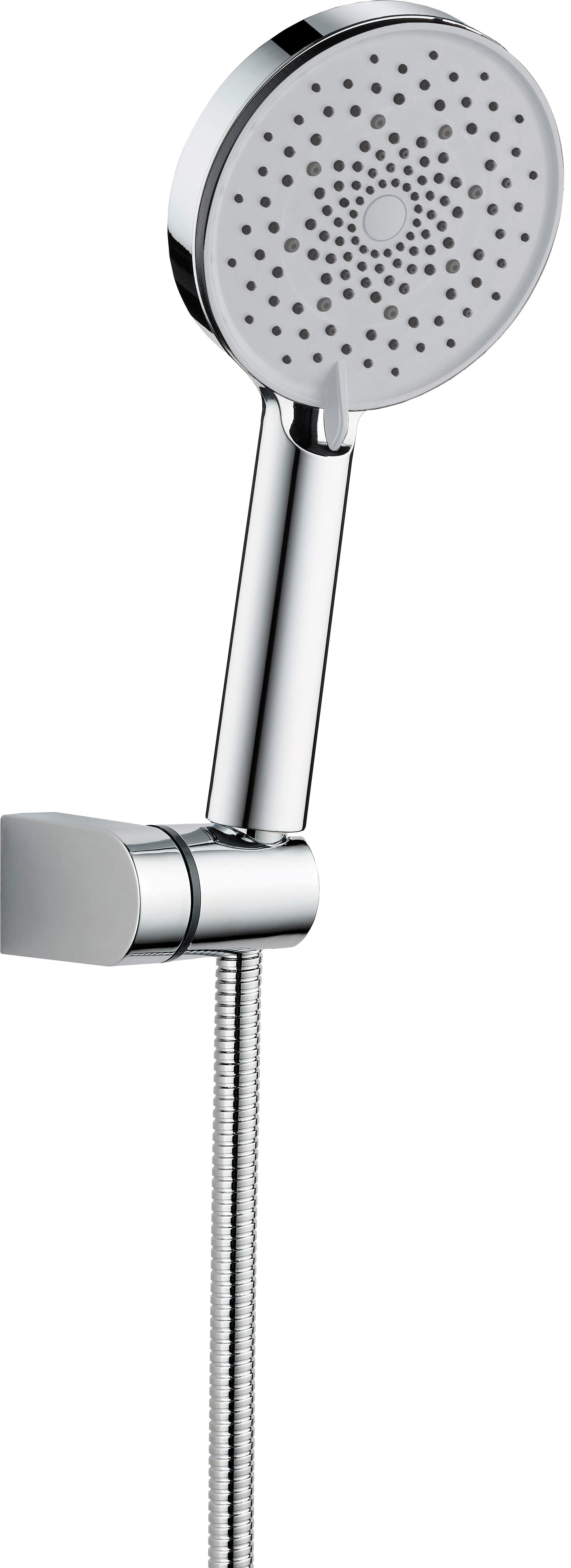 Deante IVO Duschbrause mit Halterung Anti-Kalk (3 Strahlarten) Chrom