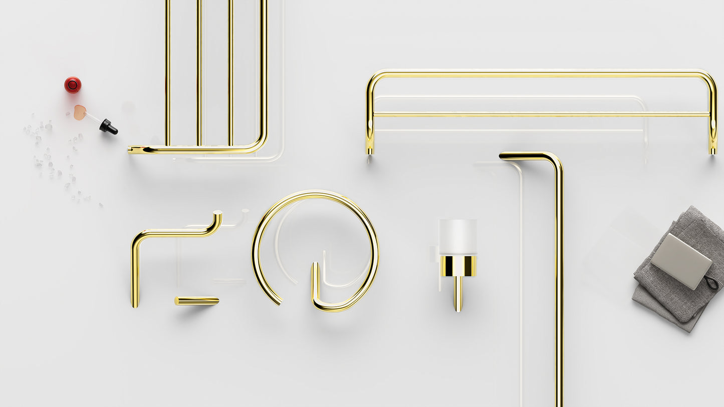 Deante SILIA Zahnputzbecher Wandmontage Gold