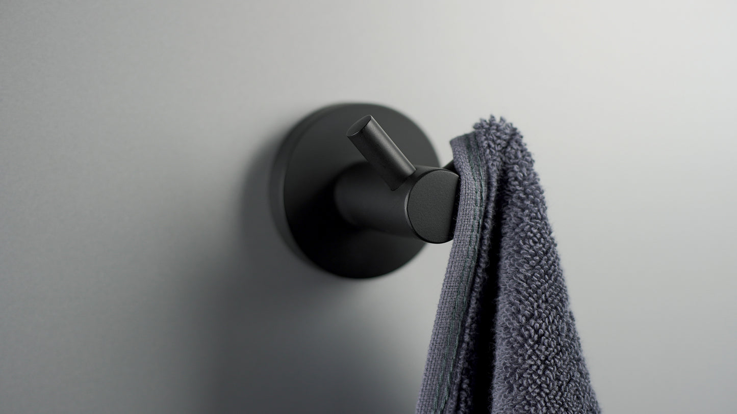 Deante JASMIN Wandhaken Handtuchhaken doppelt Schwarz