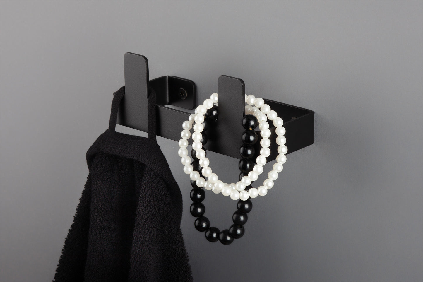 Deante MOKKO Wandhaken Kleiderhaken doppelt Schwarz