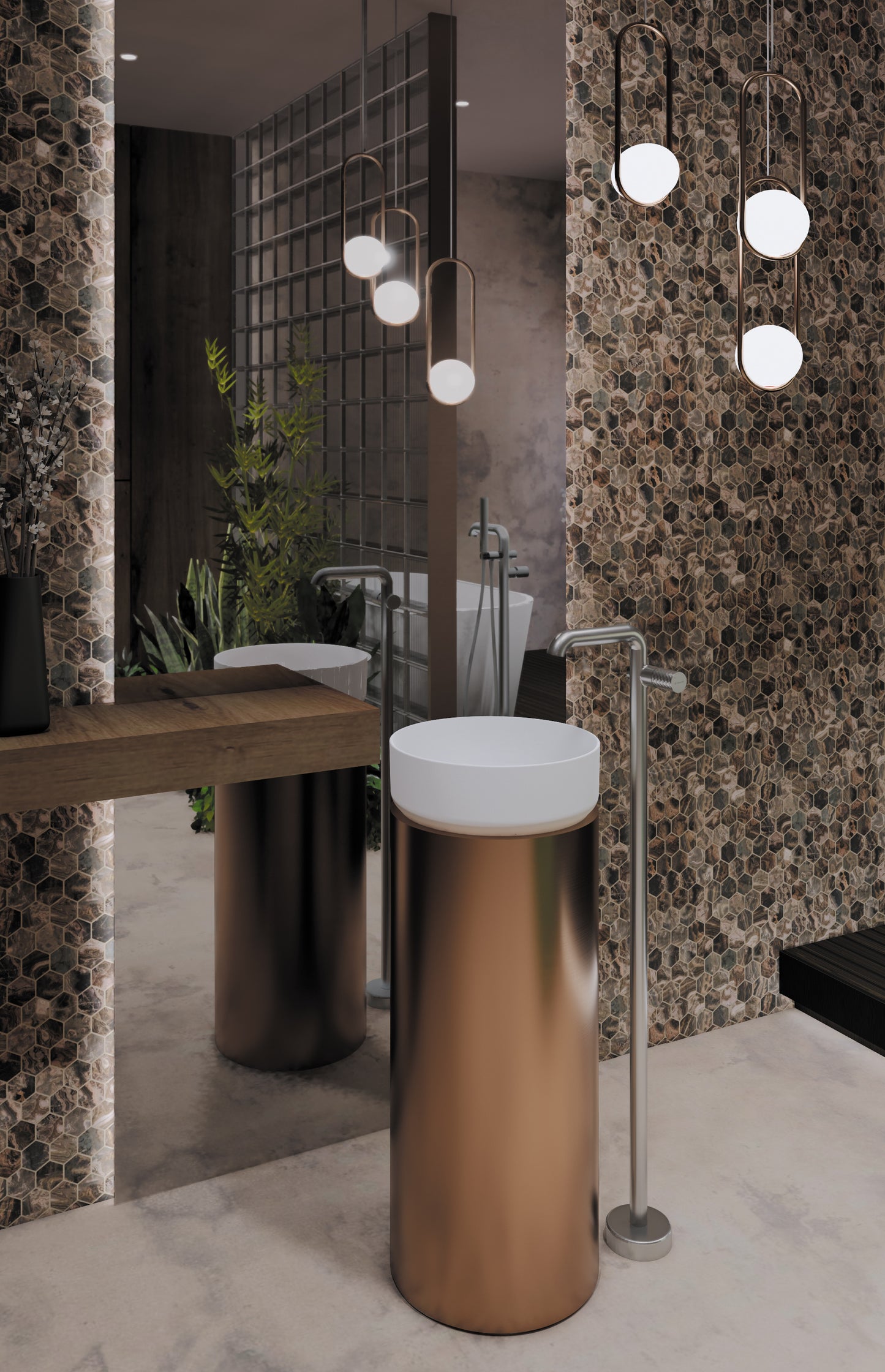 Deante SILIA Keramik-Aufsatzwaschbecken rund Ø 36 cm Weiß