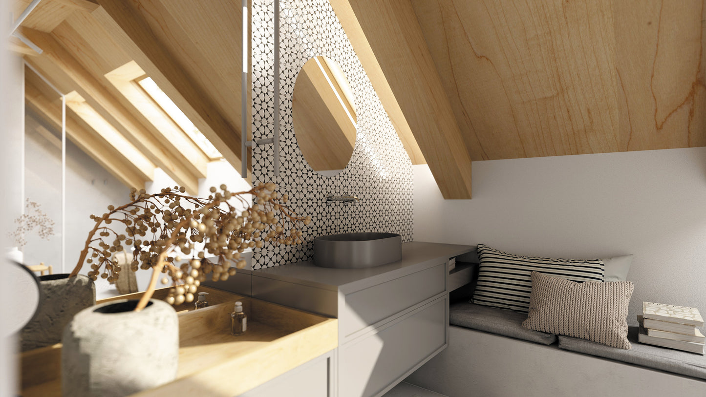 Deante SILIA Design-Waschtischarmatur Unterputz mit Hebel Chrom