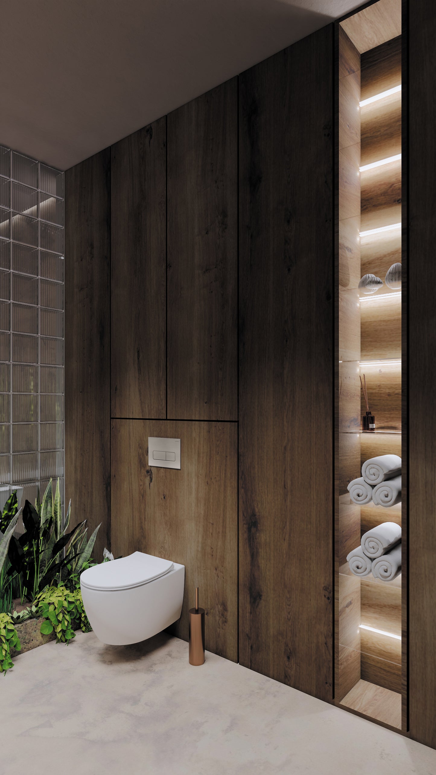 Deante SILIA WC-Bürstengarnitur bodenstehend Bronze gebürstet