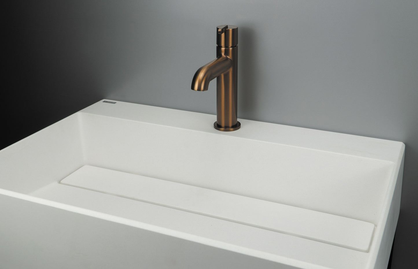 Deante CORREO Aufsatzwaschbecken mit Abflussabdeckung 60 x 40 cm Alabaster