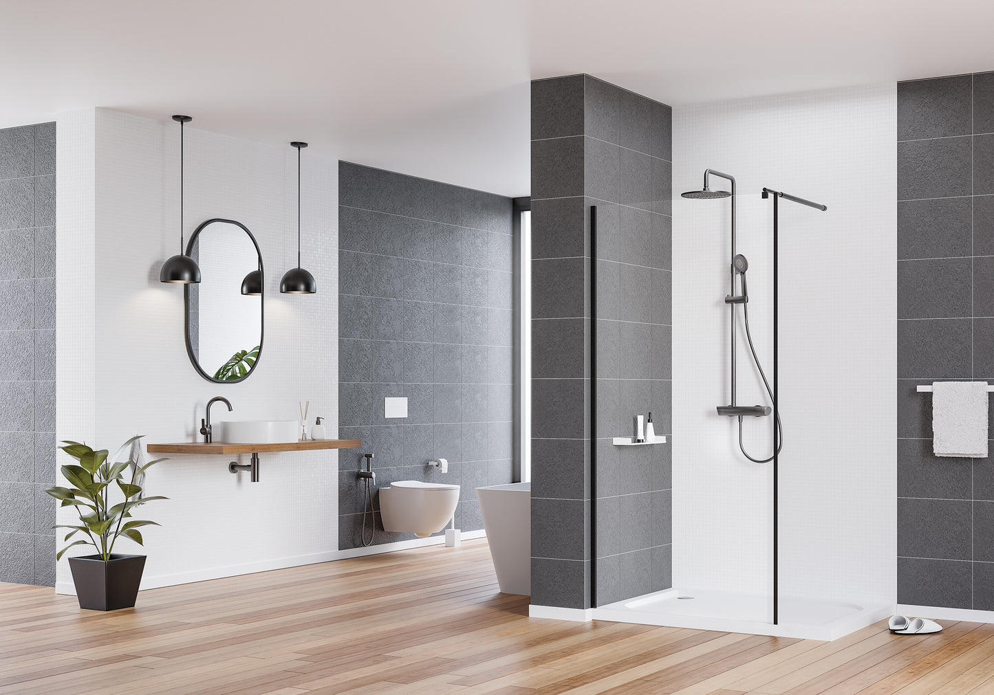 Deante PEONIA Wand-WC spülrandlos ohne WC-Sitz Weiß