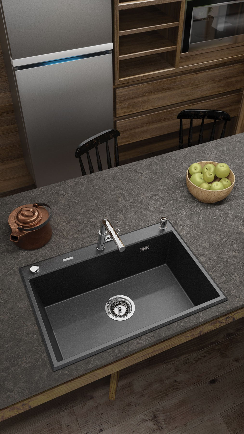 Deante SILIA Design-Küchenarmatur mit ausziehbarer Handbrause Chrom