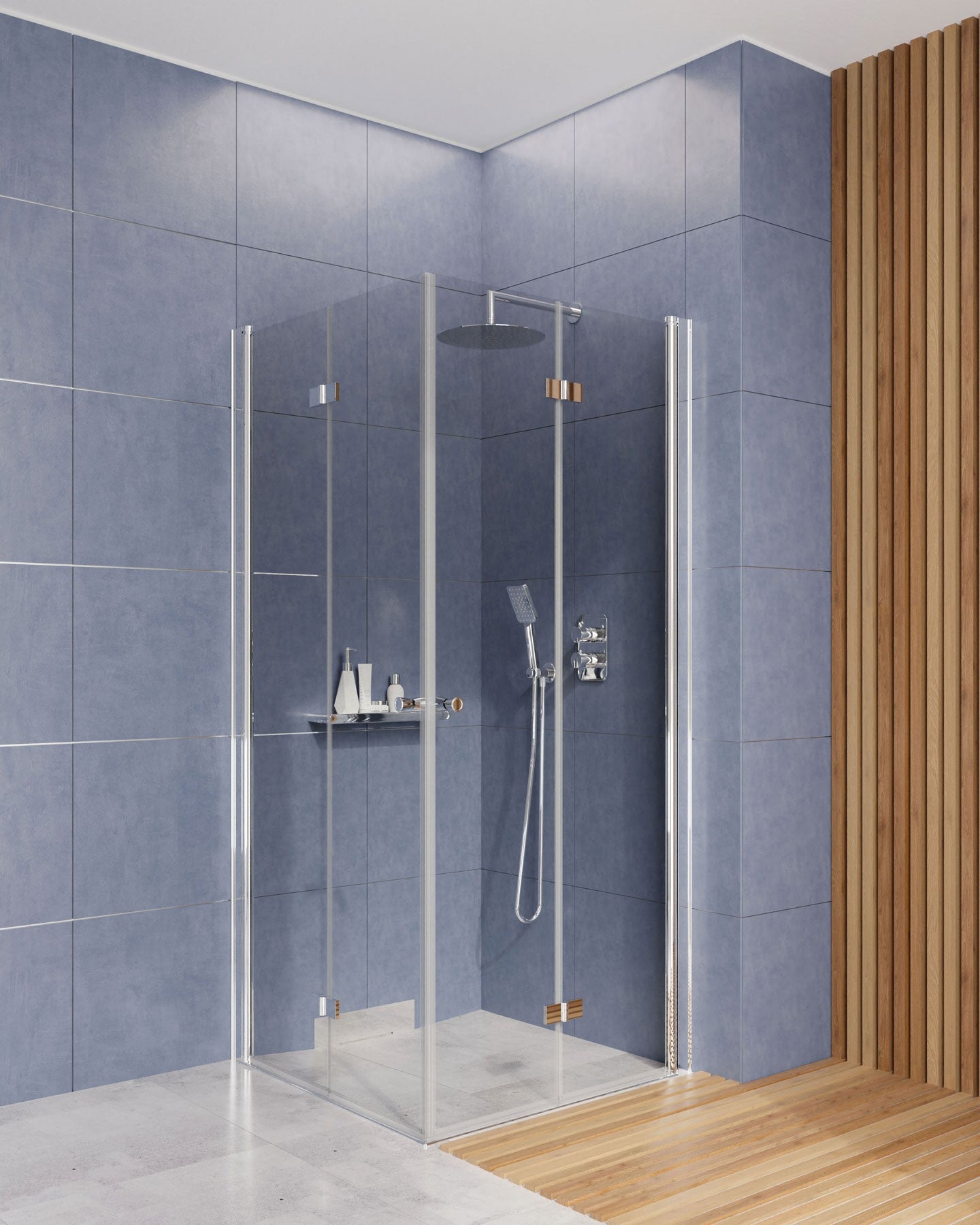 Deante THERM Unterputz-Duschset mit Mischbox und Regendusche rund Chrom