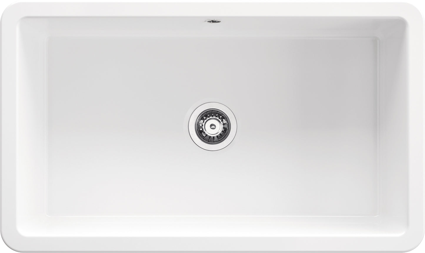 Deante LUMI Keramik-Spülbecken 1-Becken Einbau & Unterbau 81 x 48 cm Weiß