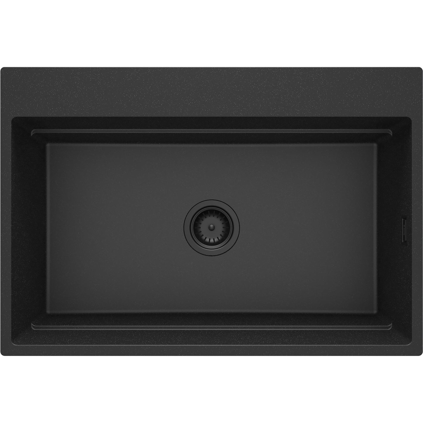 Deante MAGNETIC Granitspüle mit geräumigem Becken modular 76 x 52 cm Graphit Metallic