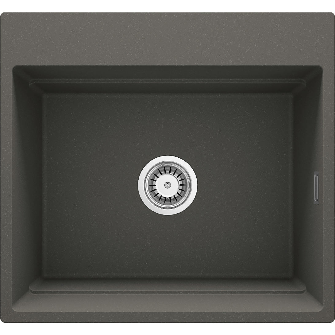 Deante MAGNETIC Granitspüle mit geräumigem Becken modular 56 x 50 cm Anthrazit Metallic