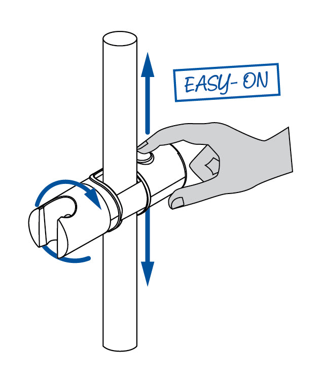 Deante EASY-FIX Handbrausehalterung für Duschstange Ø 22-25 mm Chrom