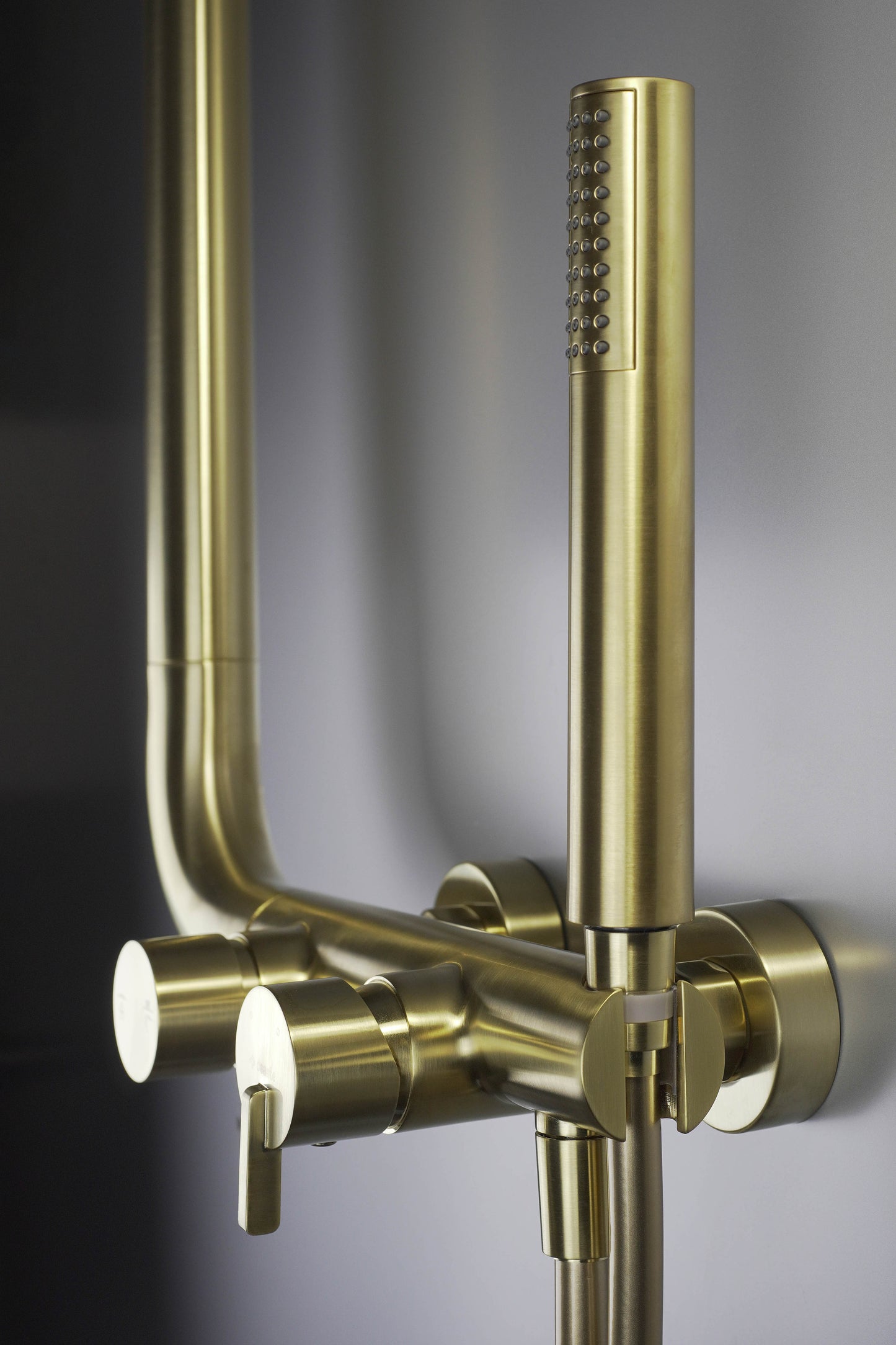 Deante SILIA Design-Duschsystem Armatur mit Funktionsschalter Gold gebürstet