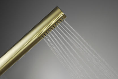 Deante SILIA HEXA Design-Duschsystem Armatur mit Schalter Gold gebürstet