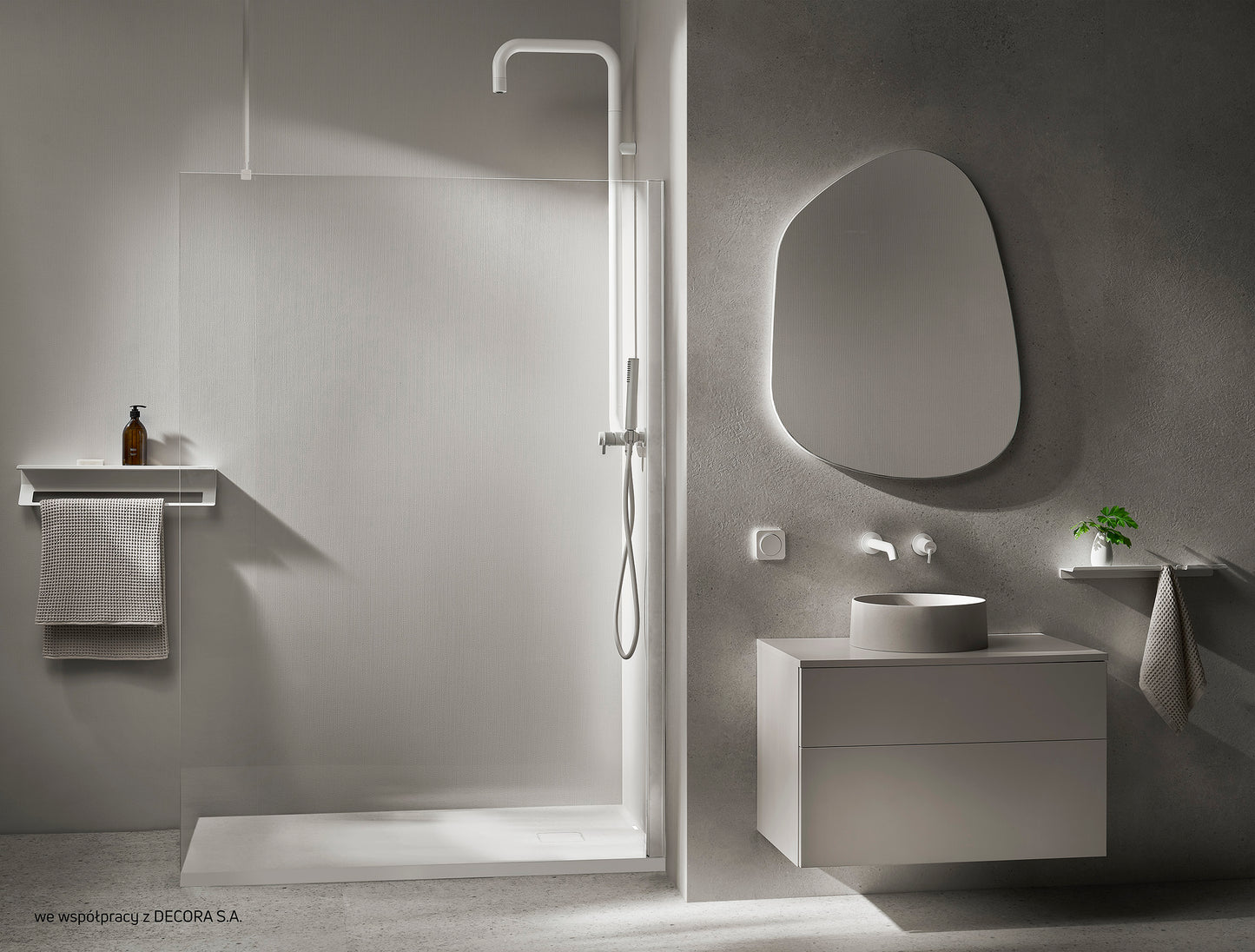 Deante PRIZMA Walk-In Duschwand Trennwand 120 x 195 cm Chrom