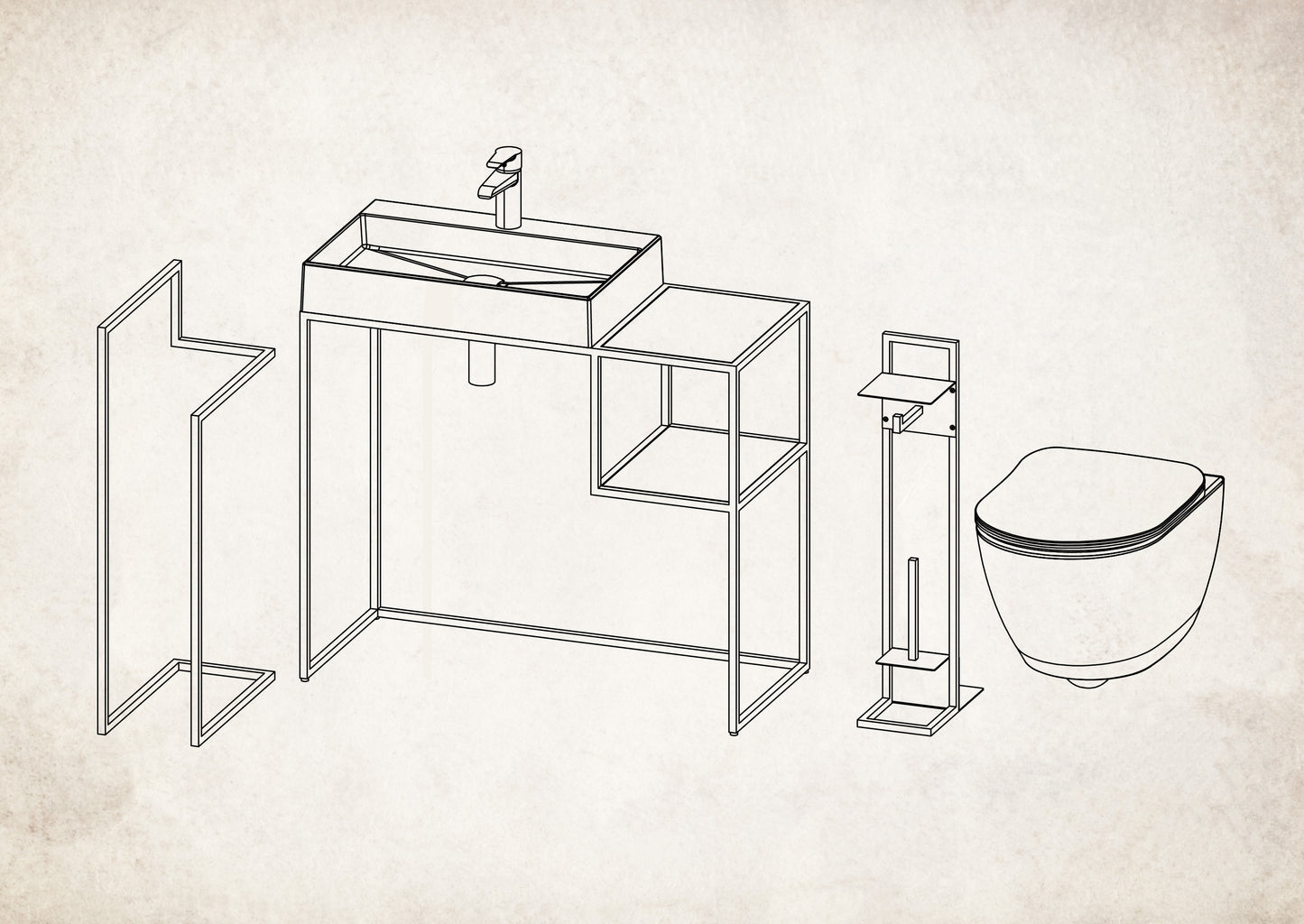 Deante MOKKO Handtuchhalter Handtuchständer Schwarz