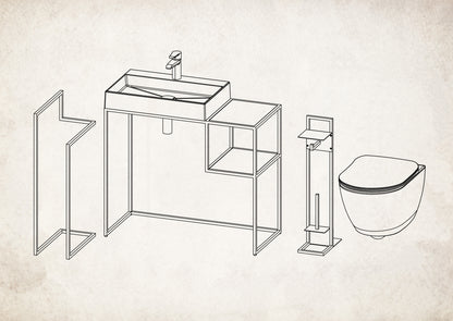 Deante MOKKO Handtuchhalter Handtuchständer Schwarz