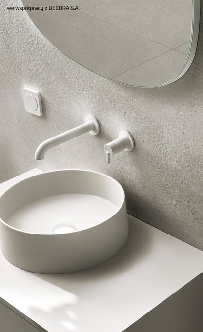 Deante SILIA Design-Waschtischarmatur Unterputz mit Hebel Weiß