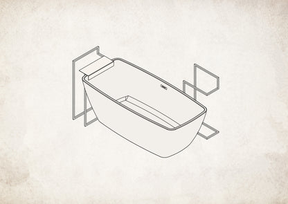 Deante MOKKO Handtuchhalter mit Ablage Handtuchständer Schwarz