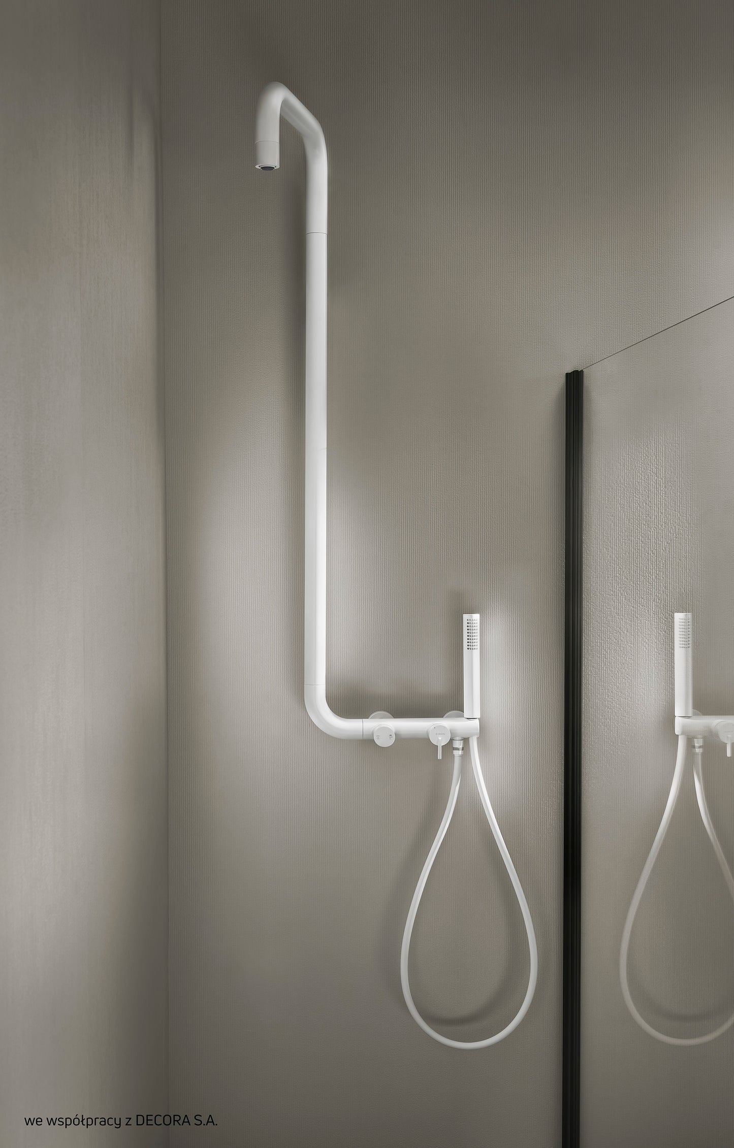 Deante SILIA Design-Duschsystem Armatur mit Funktionsschalter Weiß