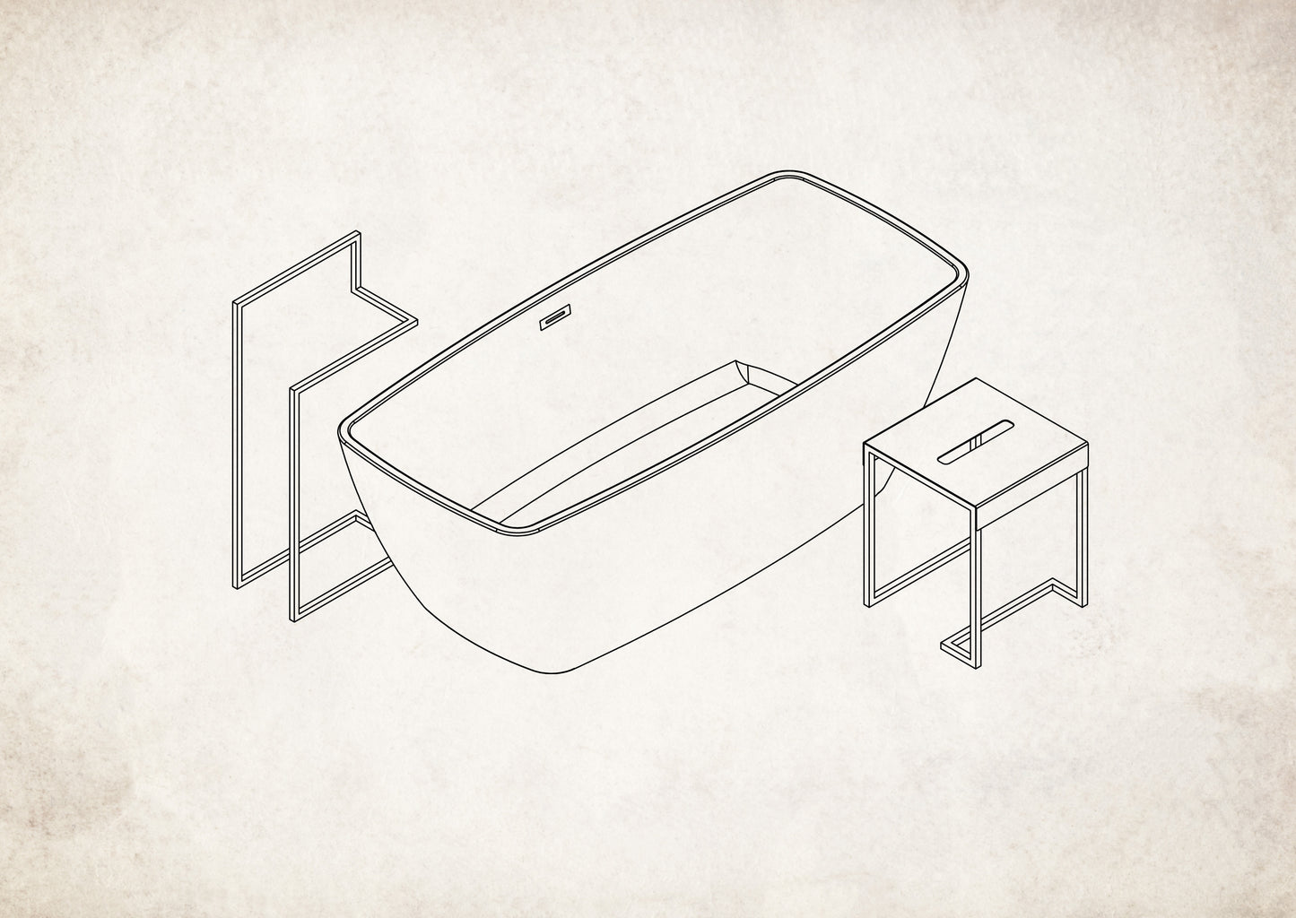 Deante MOKKO Badezimmerhocker Badezimmertisch Badablage Schwarz