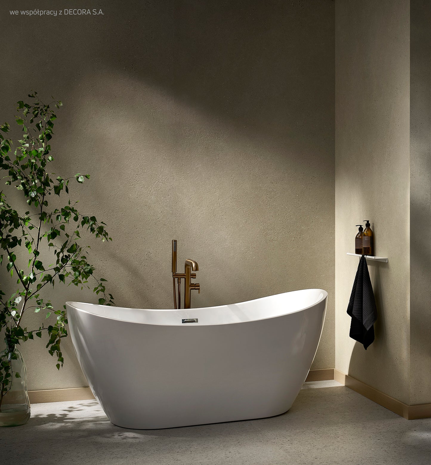 Deante ARNIKA Acryl-Badewanne freistehend oval 160 cm Weiß