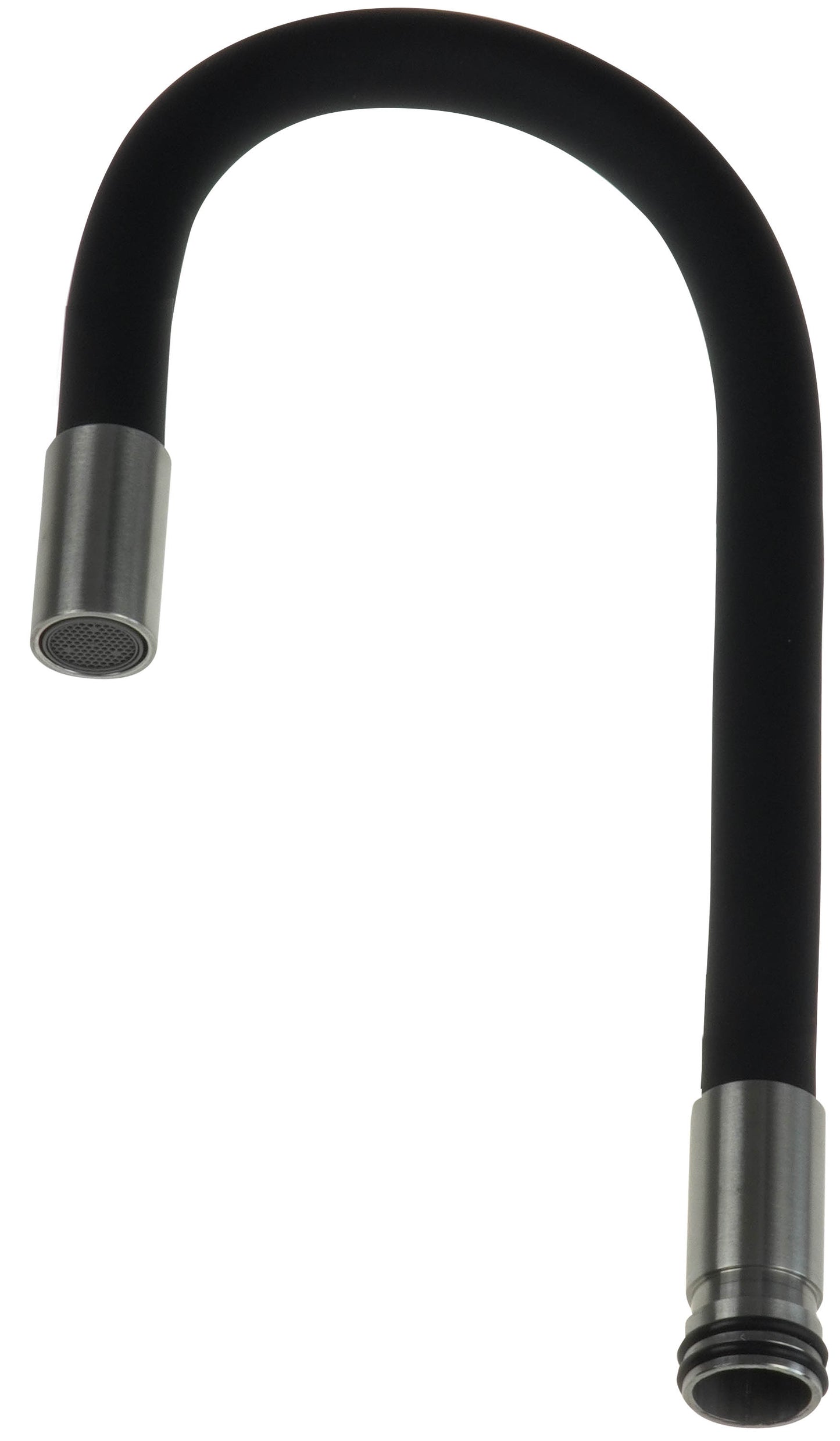 Deante LUNO Auslauf für Küchenarmatur flexibel Schwarz / Stahl gebürstet